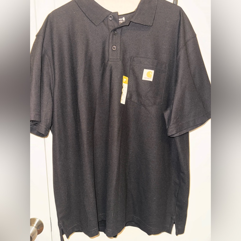 Carhartt Men's Loose Fit Midweight Short Sleeve Pocket Polo Shirt
